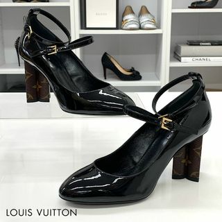 ルイヴィトン(LOUIS VUITTON)の6924 未使用 ヴィトン フラワーヒール パテント モノグラム パンプス(ハイヒール/パンプス)