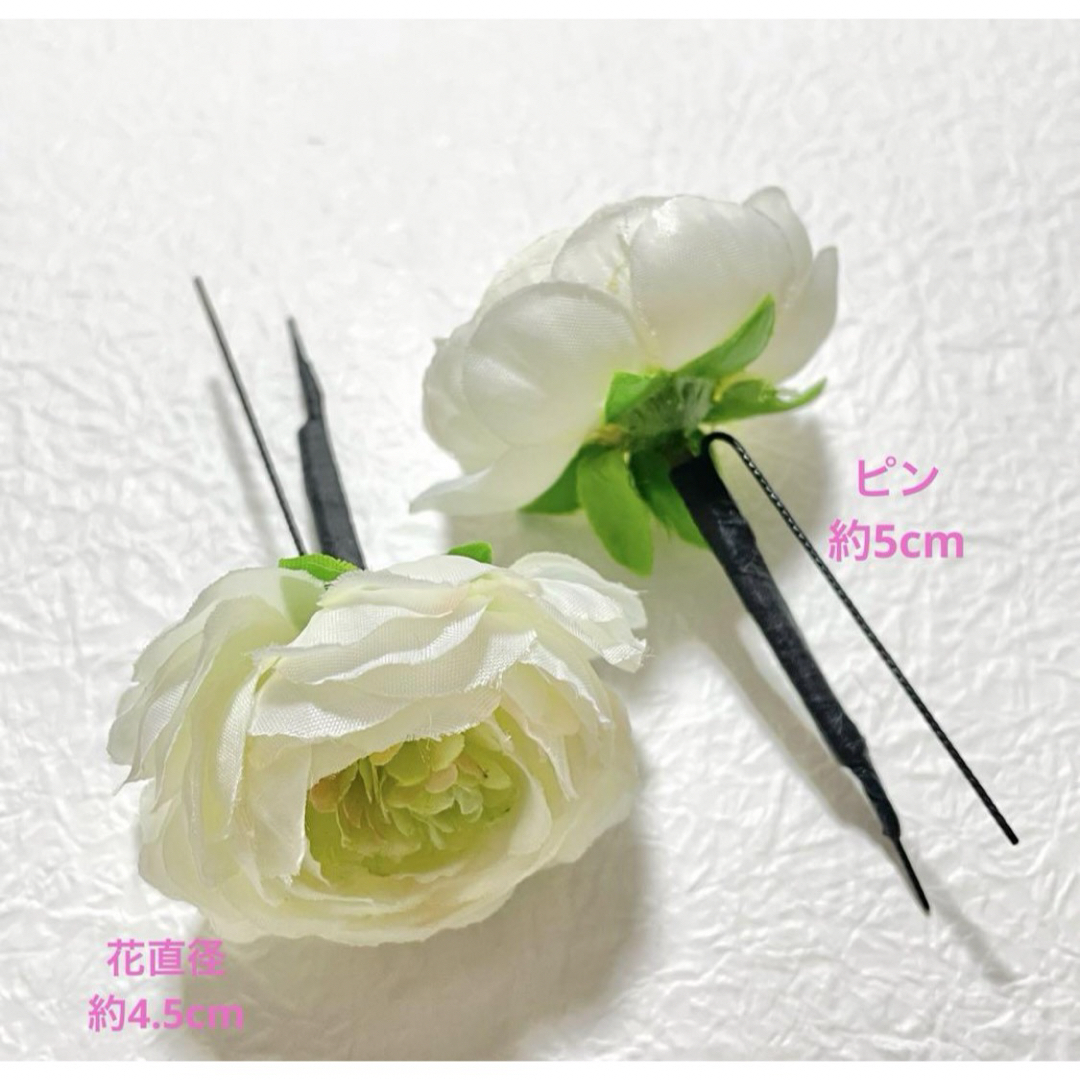 【ハンドメイド】造花のヘアアクセサリー　5点セット ハンドメイドのアクセサリー(ヘアアクセサリー)の商品写真