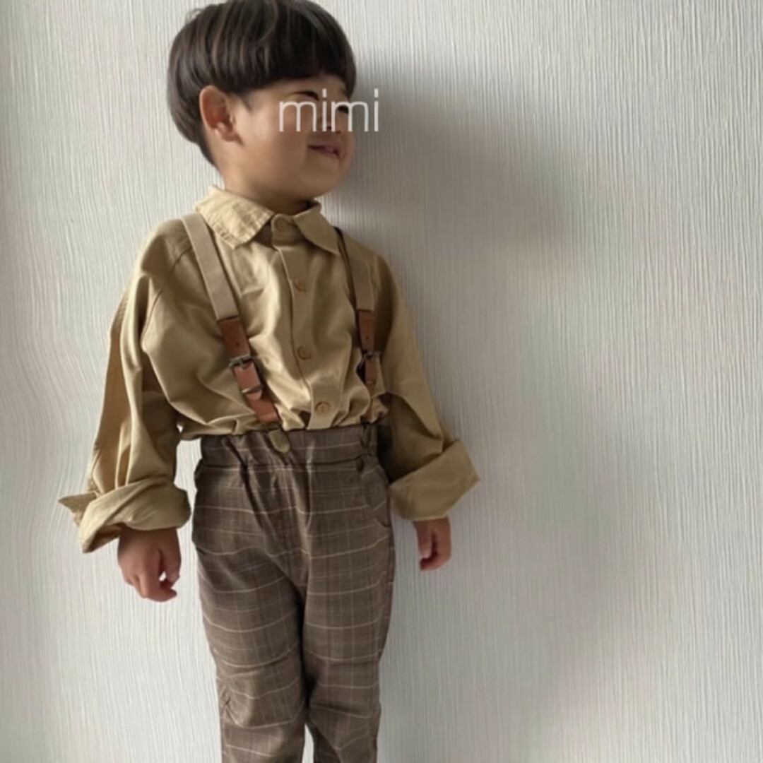 キッズ 110 チェック柄 セットアップ スーツ 長ズボン 人気 おしゃれ キッズ/ベビー/マタニティのキッズ服男の子用(90cm~)(ドレス/フォーマル)の商品写真