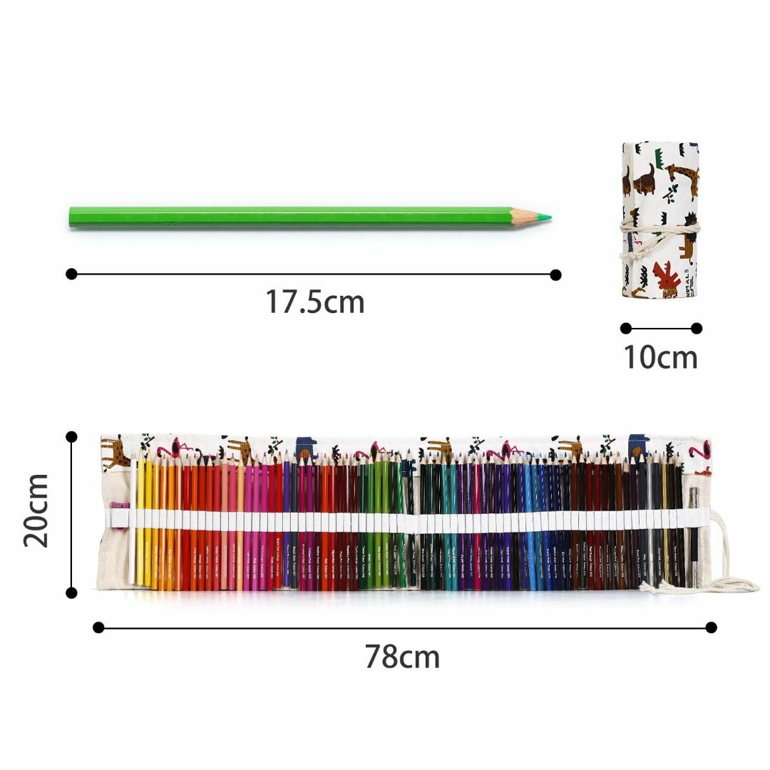 JINS&VICO 色鉛筆 72色 油性色鉛筆 収納ケース付き 子供/大人の塗り その他のその他(その他)の商品写真