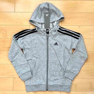 アディダス(adidas)のアディダス adidas ジップパーカー 灰色 キッズ 150cm ☆新品未使用(ジャケット/上着)