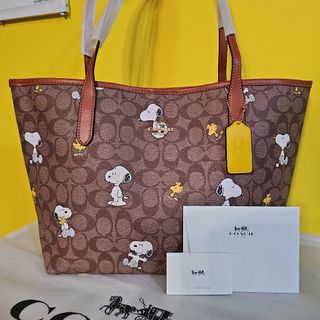 コーチ(COACH)のコーチ スヌーピー トートバッグ COACH 癒し ウッドストック 新品 大人気(トートバッグ)