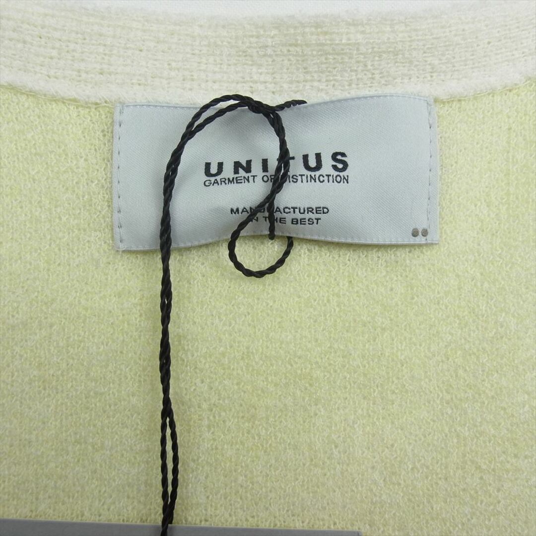 ユナイタス UNITUS  UTSSS22-KN01 Cubic Cardigan キュービック カーディガン チェッカー柄 イエロー系 M【中古】 メンズのトップス(カーディガン)の商品写真