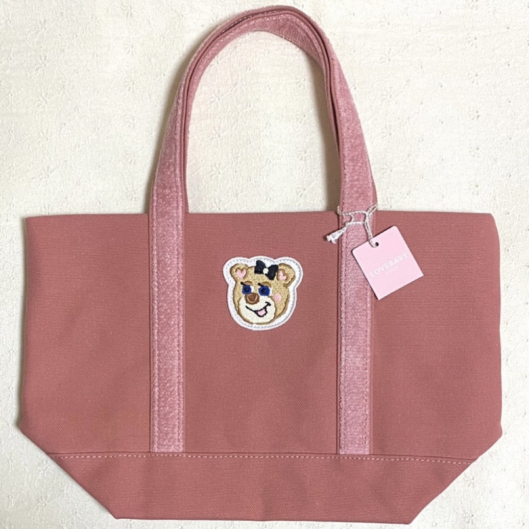 FEILER(フェイラー)のフェイラー　ワッペントートバッグ(小)   オールドテディガール　ピンク レディースのバッグ(トートバッグ)の商品写真