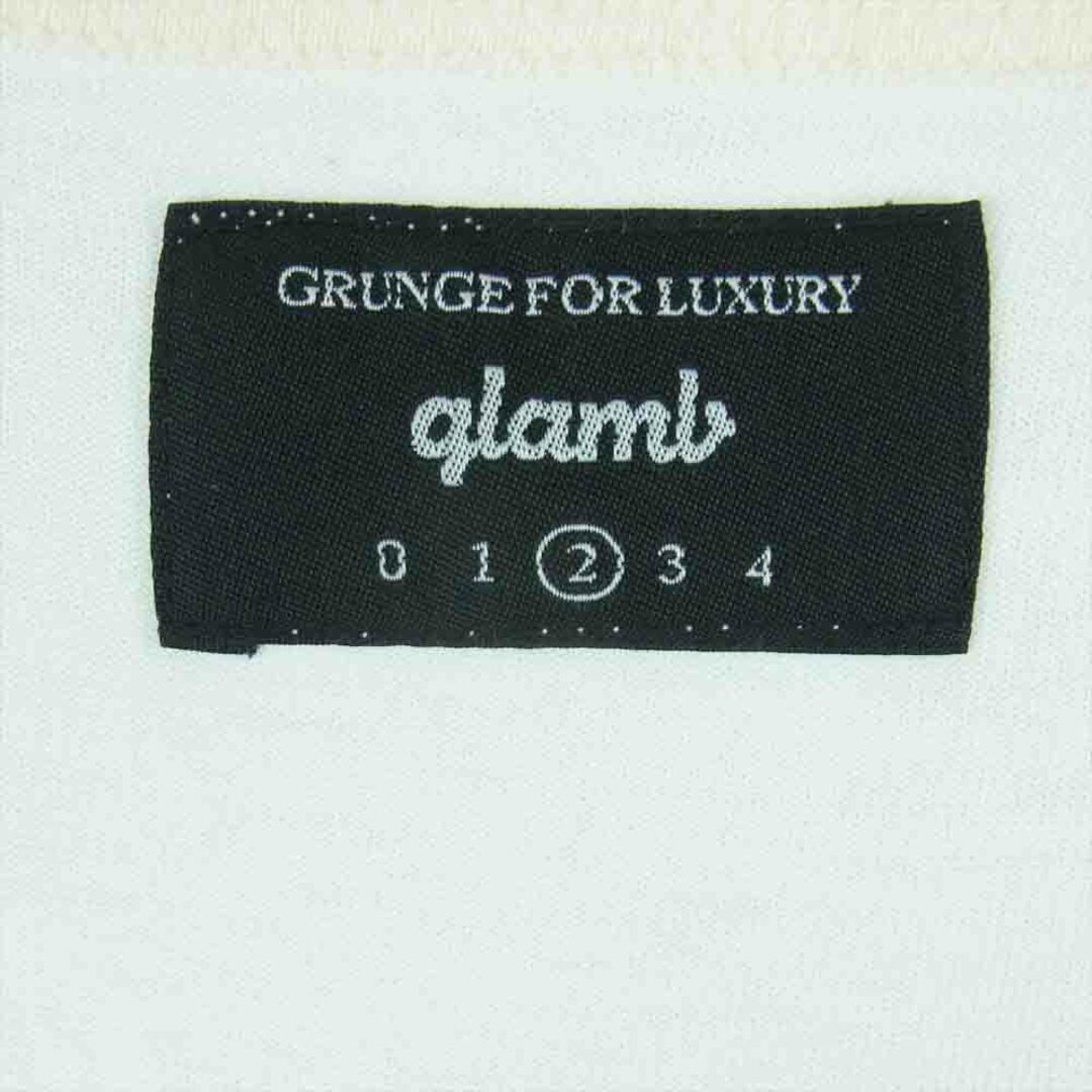 glamb(グラム)のglamb グラム 17SS GB17SP CS02 ri layered CS トライ レイヤード カットソー サーマル 五分袖 Tシャツ ホワイト系 オフホワイト系 2【中古】 メンズのトップス(Tシャツ/カットソー(半袖/袖なし))の商品写真