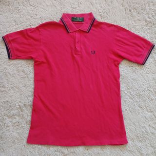 フレッドペリー(FRED PERRY)の90ｓ 英国製 ＦＲＥＤ ＰＥＲＲＹ M12 ポロシャツ レッド 38(ポロシャツ)