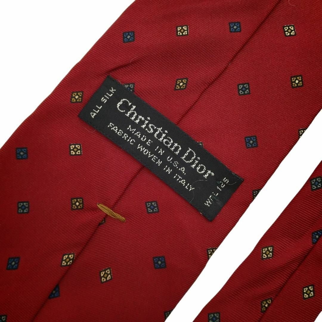 Christian Dior(クリスチャンディオール)のクリスチャンディオール ネクタイ イタリア生地 シルク 総柄 小紋柄u32① メンズのファッション小物(ネクタイ)の商品写真