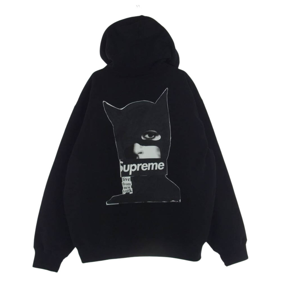 Supreme(シュプリーム)のSupreme シュプリーム パーカー 23AW CATWOMAN HOODED SWEATSHIRT キャットウーマン ロゴプリント フーデッド スウェットシャツ パーカー フーディー ブラック系 L【新古品】【未使用】【中古】 メンズのトップス(パーカー)の商品写真