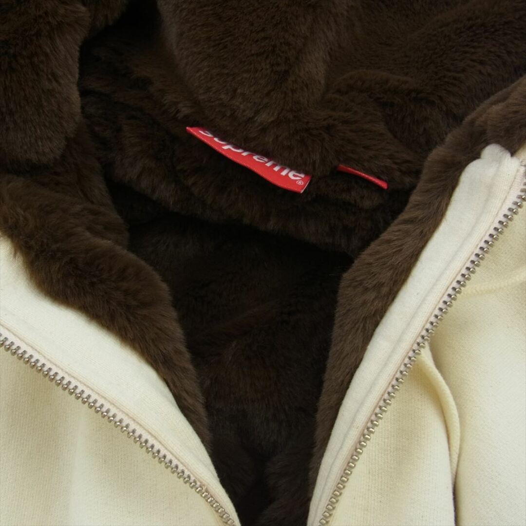 Supreme(シュプリーム)のSupreme シュプリーム パーカー 22aw  Faux Fur Lined Zip Up Hoodie Sweatshirt ファー ジップ パーカー オフホワイト系 L【美品】【中古】 メンズのトップス(パーカー)の商品写真