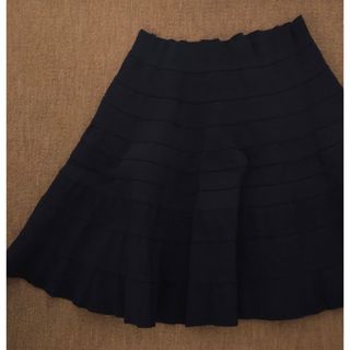 DRWCYS navy flare skirt