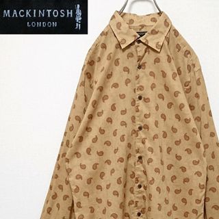 マッキントッシュ(MACKINTOSH)の希少 マッキントッシュ ロンドン ペイズリー 総柄 リネン混 長袖 シャツ(シャツ)