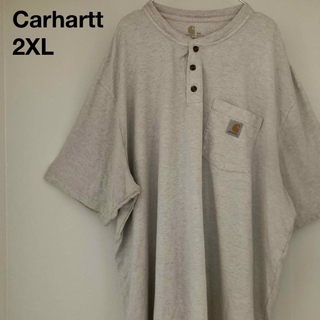 カーハート(carhartt)の90s カーハート ヘンリーネックTシャツ ロゴタグ US古着(Tシャツ/カットソー(半袖/袖なし))