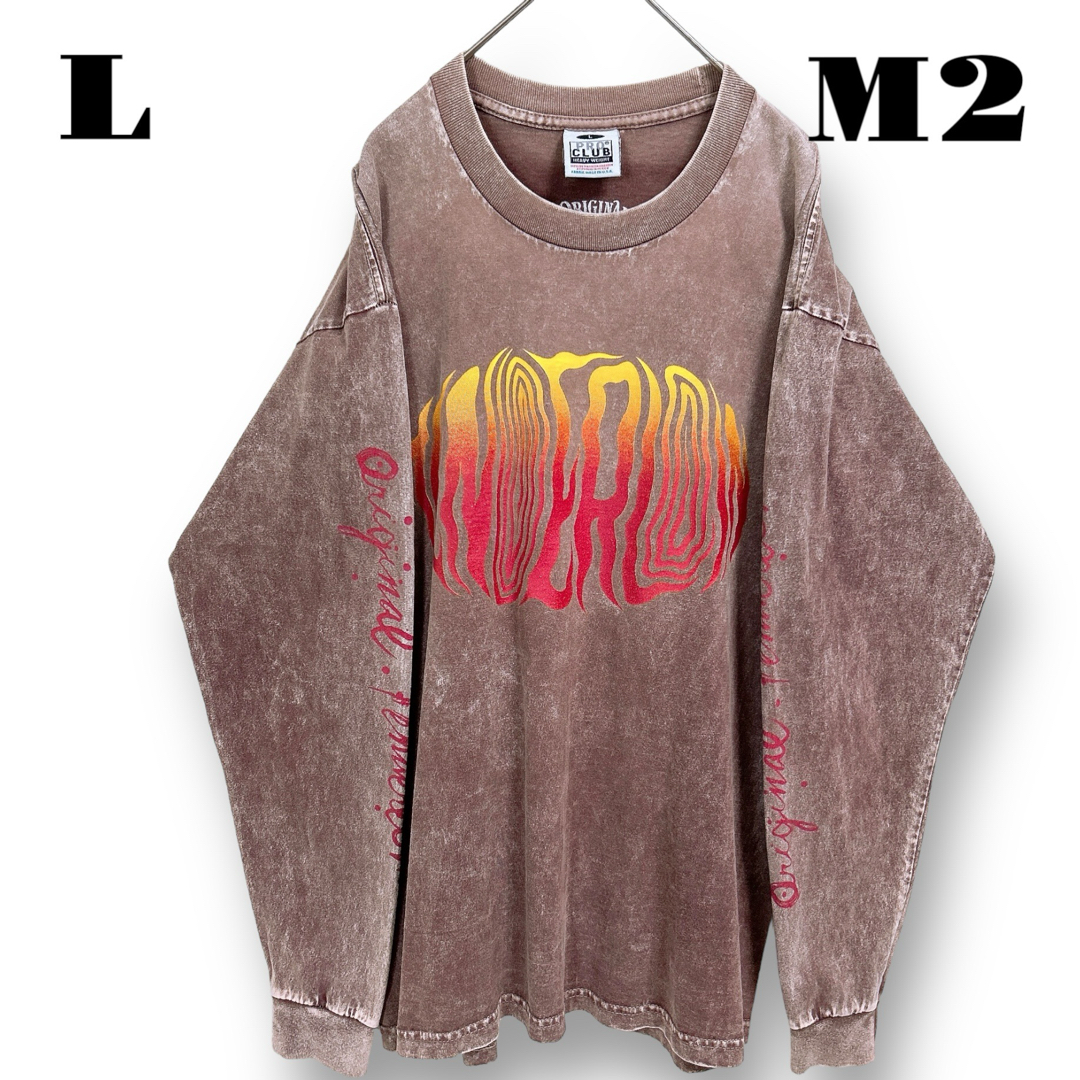 TENDERLOIN(テンダーロイン)の希少品！ TENDERLOIN 長袖 Tシャツ ロンT ACID XXX 茶 L メンズのトップス(Tシャツ/カットソー(七分/長袖))の商品写真