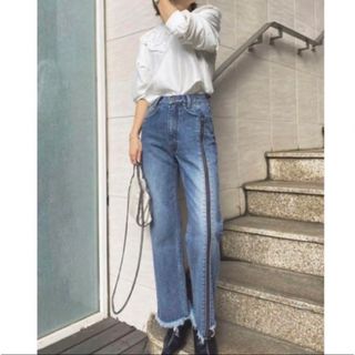 アメリヴィンテージ(Ameri VINTAGE)のAMERI vintage ZIPPER STRAIGHT DENIM(デニム/ジーンズ)