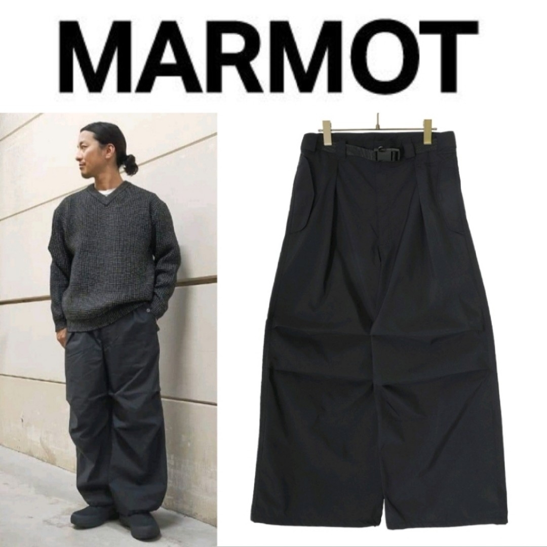 MARMOT(マーモット)のMARMOT CAPITAL SOFT SHELL PANTS 黒Sワイドパンツ メンズのパンツ(その他)の商品写真