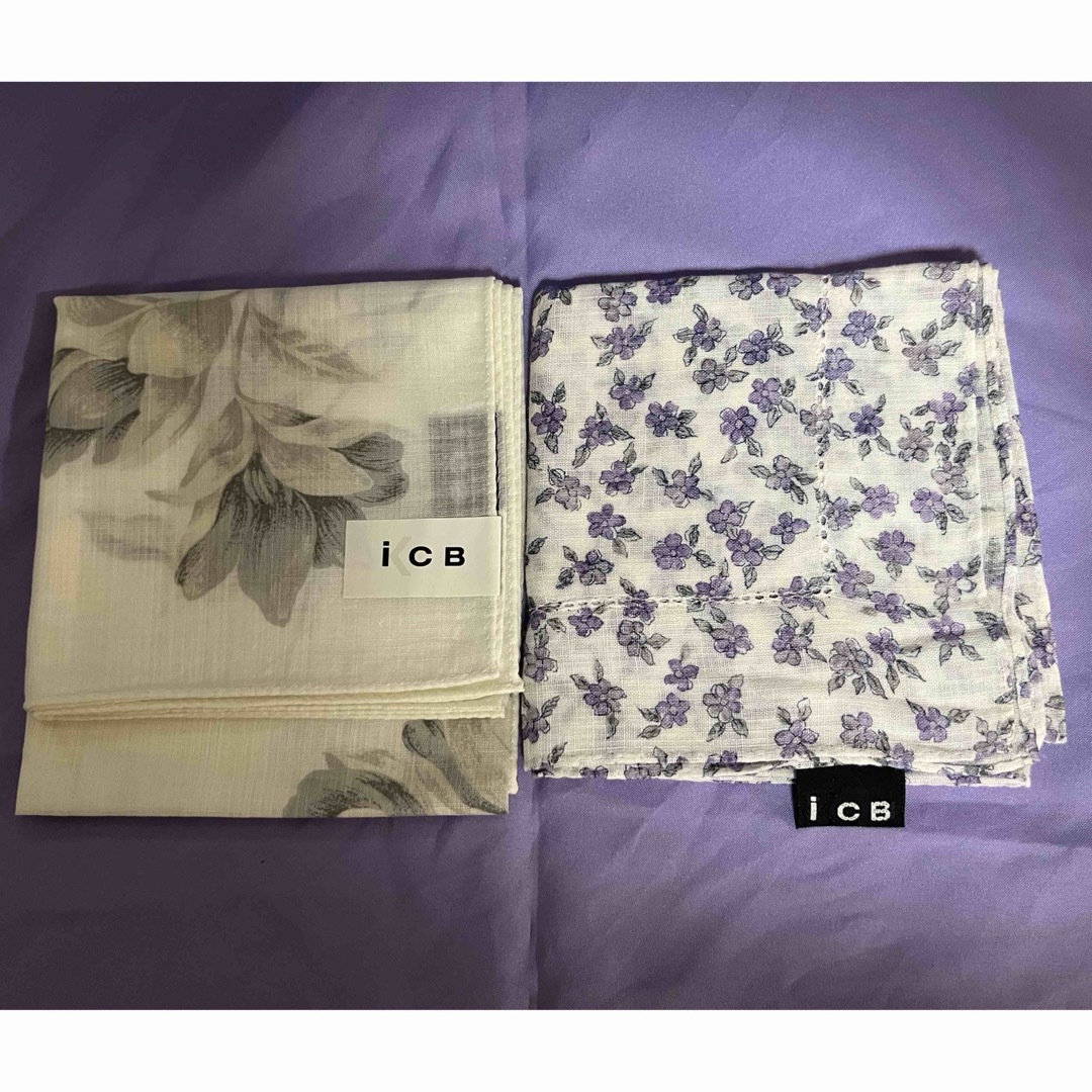 ICB(アイシービー)のICB レディース　ハンカチ　2枚セット レディースのファッション小物(ハンカチ)の商品写真
