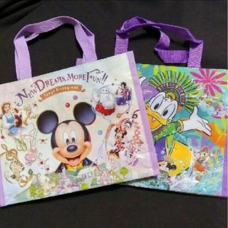 ディズニー(Disney)のDisney　ビニールバッグ(2個)　新エリア/ドナルドのホットジャングルサマー(キャラクターグッズ)