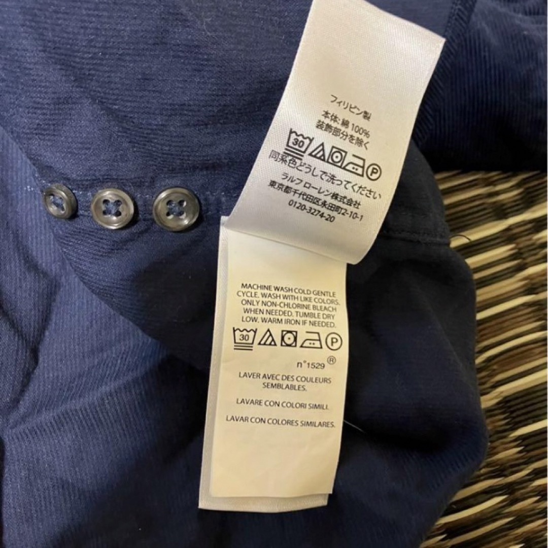 POLO RALPH LAUREN(ポロラルフローレン)のポロラルフローレン　ポロベア　コーデュロイシャツ　長袖　ベア刺繍　古着　メンズ メンズのトップス(ポロシャツ)の商品写真