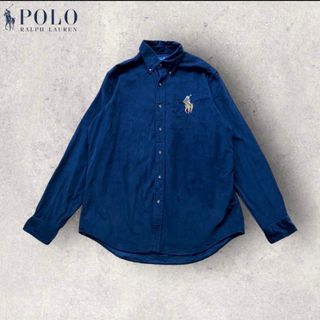 ポロラルフローレン(POLO RALPH LAUREN)のポロラルフローレン　ポロベア　コーデュロイシャツ　長袖　ベア刺繍　古着　メンズ(ポロシャツ)