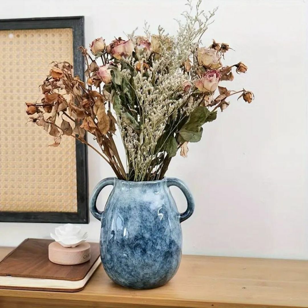 花瓶 陶器 かわいい 青 花 春 リビング 玄関 インテリア の通販 花瓶 陶器 かわいい 青 花 春 リビング 玄関 インテリア の通販