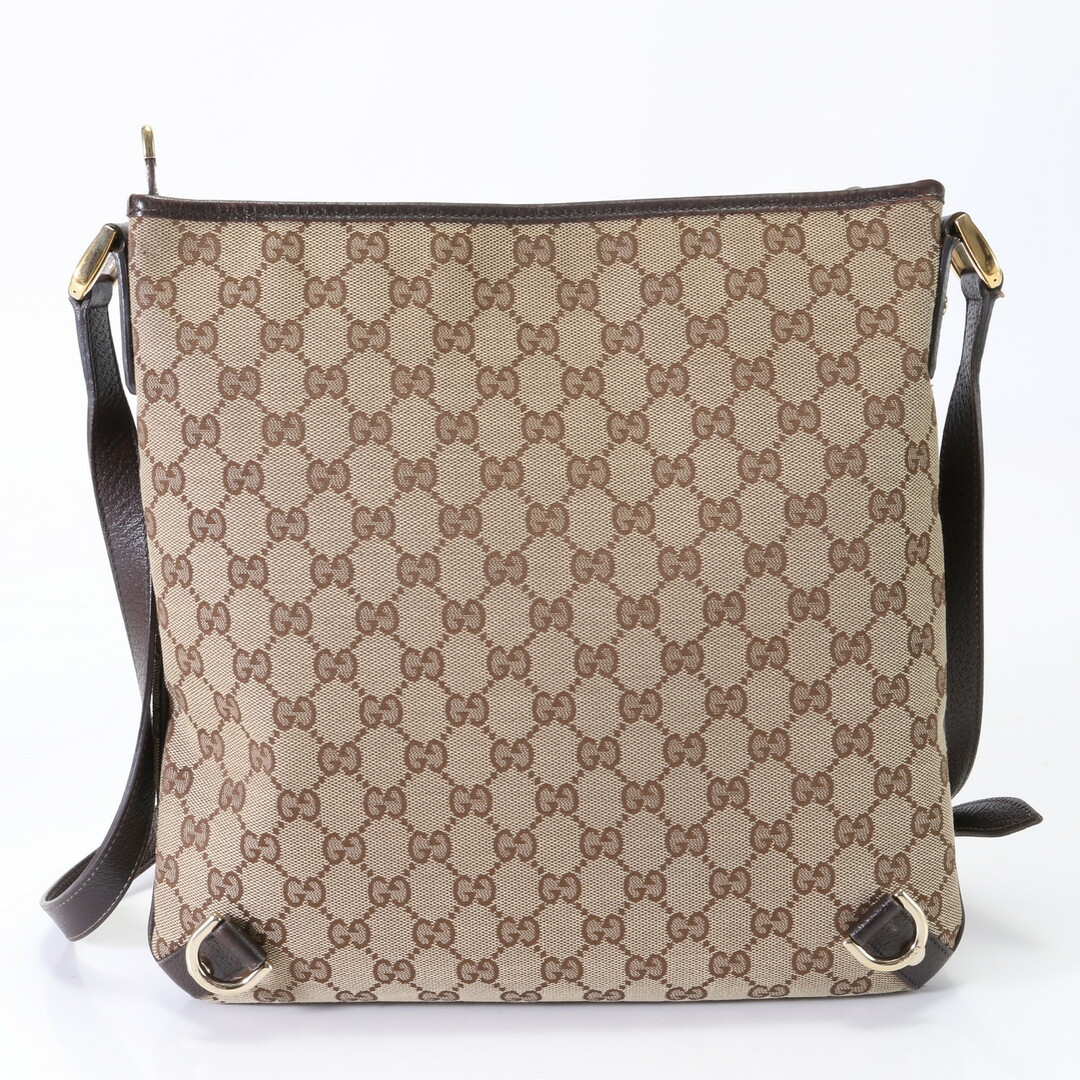 Gucci(グッチ)の美品 グッチ GGキャンバス アビー 131326 2684 レザー ショルダーバッグ 斜め掛け メッセンジャー トート 通勤 メンズ EEM U33-3 メンズのバッグ(ショルダーバッグ)の商品写真