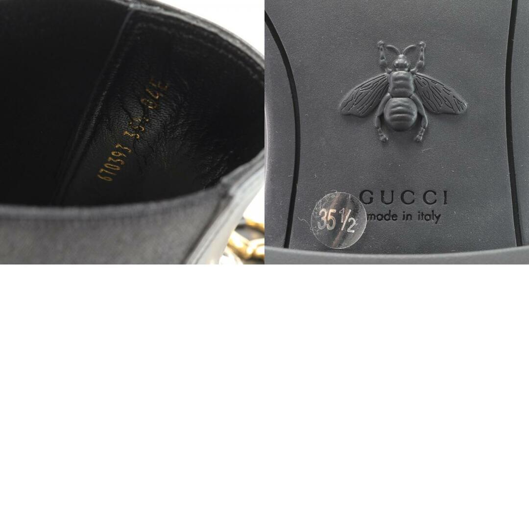 Gucci(グッチ)の未使用 グッチ ホースビット チェーン チェルシー ブーツ サイドゴア レザー ブラック 黒 35 1/2 靴 シューズ レディース EEM U27-9 レディースの靴/シューズ(ブーツ)の商品写真