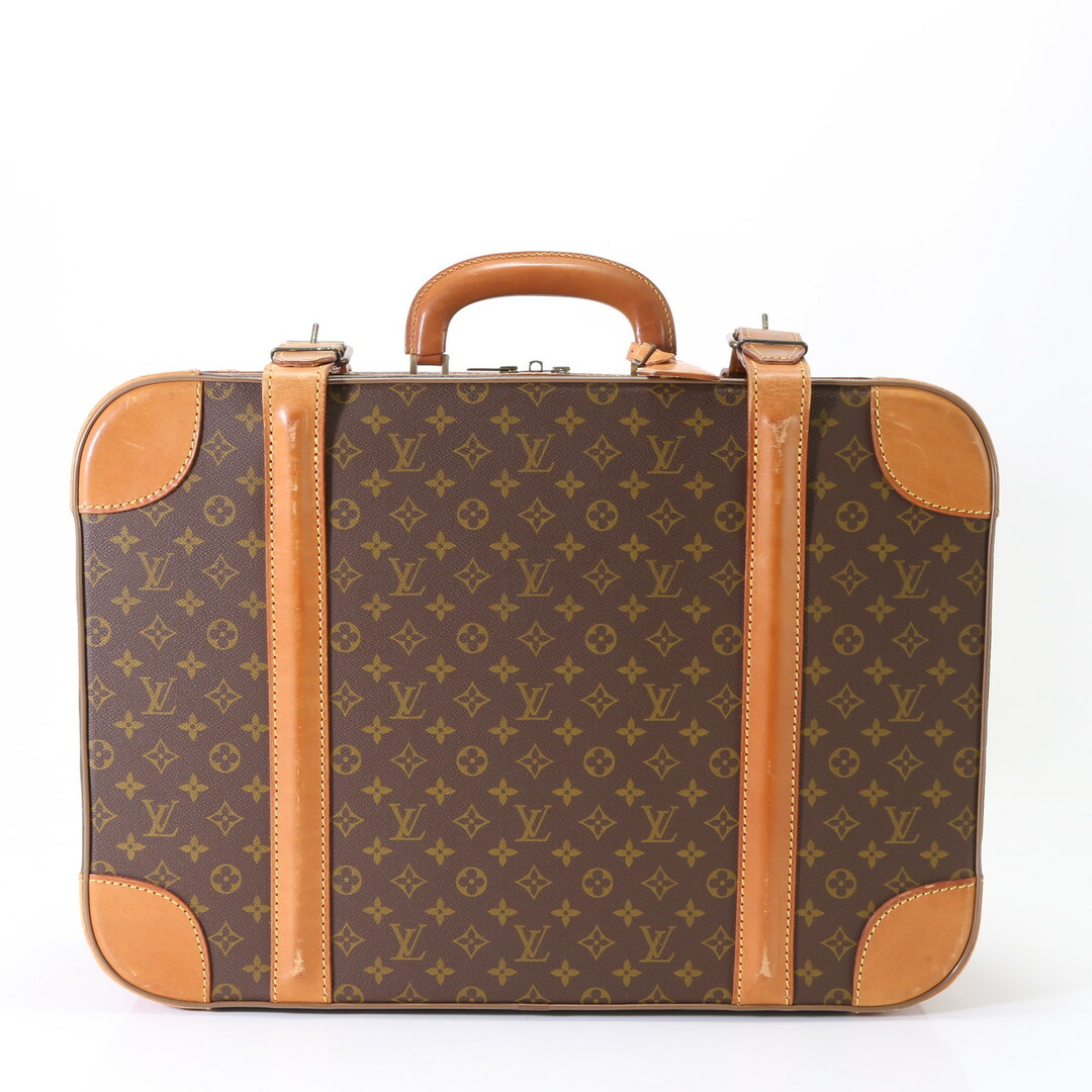 LOUIS VUITTON(ルイヴィトン)のルイヴィトン モノグラム ストラトス60 M23236 レザー トランク ハードケース ボストン バッグ 出張 旅行 A4 メンズ EEM U31-5 メンズのバッグ(ボストンバッグ)の商品写真