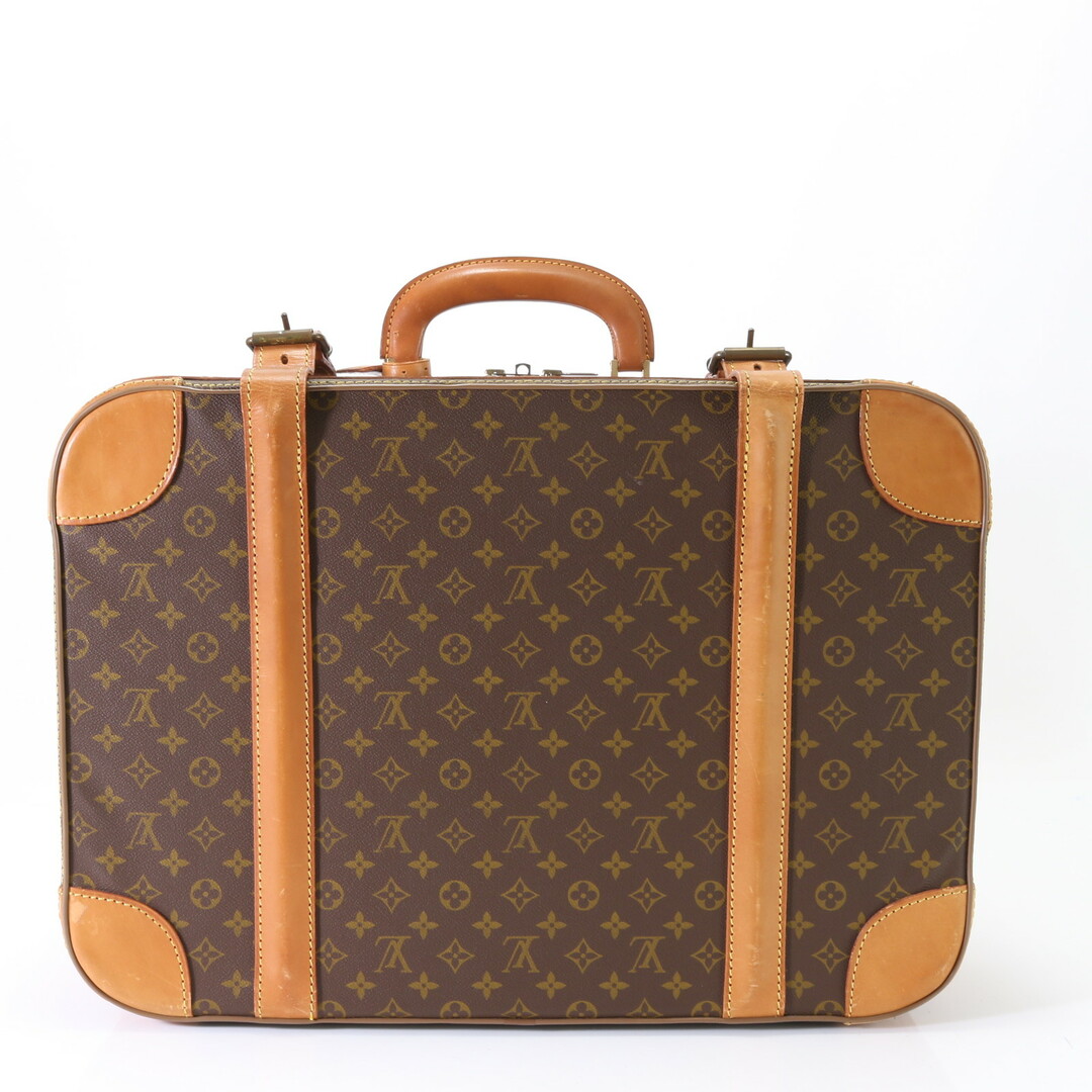 LOUIS VUITTON(ルイヴィトン)のルイヴィトン モノグラム ストラトス60 M23236 レザー トランク ハードケース ボストン バッグ 出張 旅行 A4 メンズ EEM U31-5 メンズのバッグ(ボストンバッグ)の商品写真