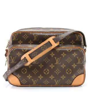 ルイヴィトン(LOUIS VUITTON)の極美品 ルイヴィトン モノグラム ナイル M45244 レザー ショルダーバッグ 斜め掛け メッセンジャー メンズ レディース EFM U27-10(ショルダーバッグ)