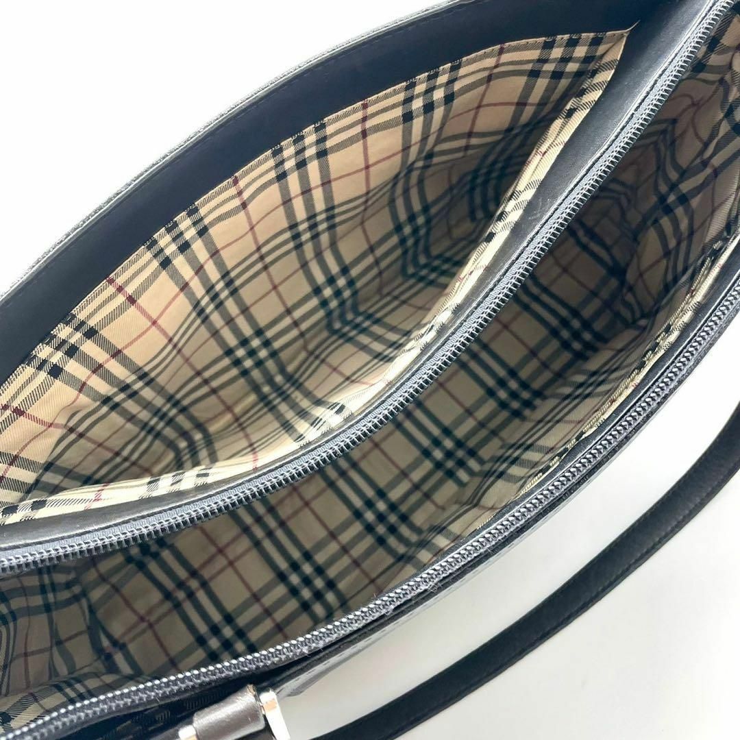 BURBERRY(バーバリー)の★良品 Burberry バーバリー トートバッグ ノバチェック 肩掛け レザー レディースのバッグ(トートバッグ)の商品写真