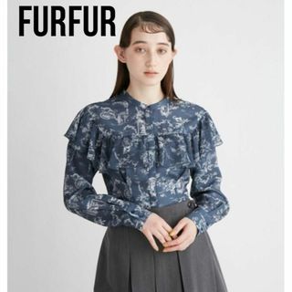 ファーファー(fur fur)の新品　タグ付き　ファーファー FURFUR トワルドジュイブラウス （NVY）(シャツ/ブラウス(長袖/七分))