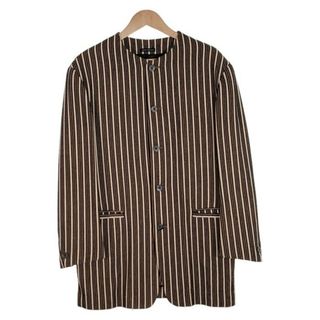 メンズティノラス(MEN'S TENORAS)のMEN'S TENORAS メンズティノラス ノーカラー ストライプジャケット 5B レーヨン ウール Size M(その他)