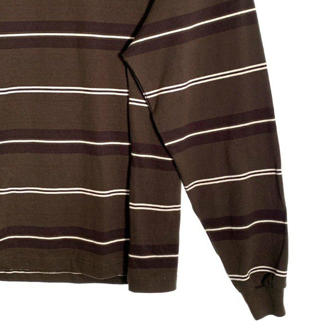NAUTICA(ノーティカ)のNAUTICA ノーティカ ボーダー ロングスリーブTシャツ ブラウン 213-1243 Size M メンズのトップス(Tシャツ/カットソー(七分/長袖))の商品写真