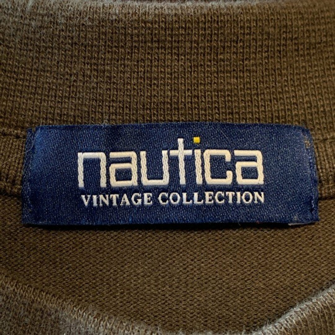 NAUTICA(ノーティカ)のNAUTICA ノーティカ ボーダー ロングスリーブTシャツ ブラウン 213-1243 Size M メンズのトップス(Tシャツ/カットソー(七分/長袖))の商品写真