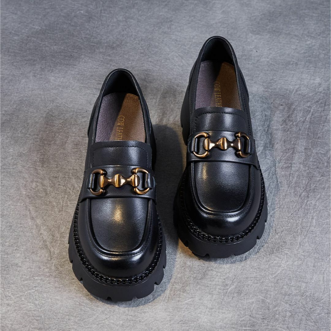 [MIDIRO] ローファー レディース 革靴 ソフトソール 本革 袴用 通勤  レディースの靴/シューズ(その他)の商品写真