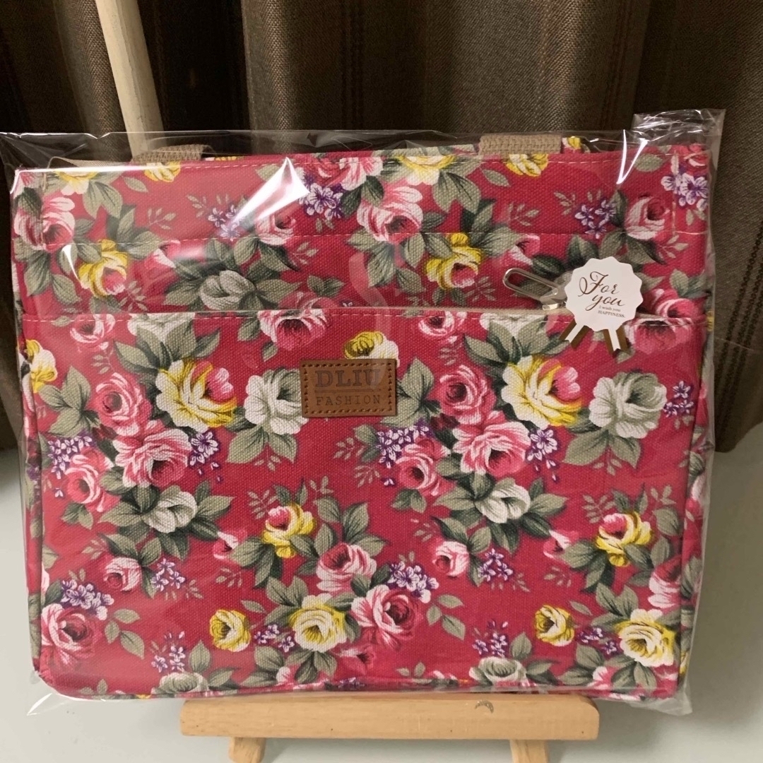 海外製　レディース花柄トートバッグ　ピンク レディースのバッグ(トートバッグ)の商品写真