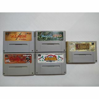 スーパーファミコン(スーパーファミコン)の【SFC】SRPG ５本 セット　ラングリッサー、ドラゴンナイト、半熟英雄 等(家庭用ゲームソフト)