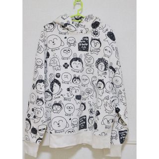 ギャップ(GAP)のGAP×HOZO イラスト総柄・プルオーバー裏起毛パーカー Lサイズ(パーカー)