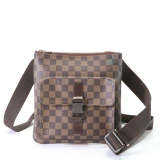 ルイヴィトン(LOUIS VUITTON)のルイヴィトン ダミエ ポシェット メルヴィール N51127 レザー×コーティングキャンバス ショルダーバッグ 通勤 メンズ EEY U33-2(ショルダーバッグ)