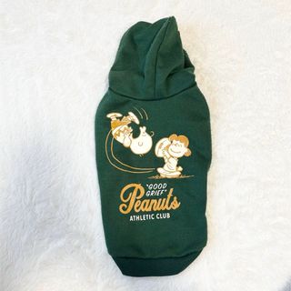 スヌーピー(SNOOPY)のPEANUTS SNOOPY スヌーピー　緑　ペット服(犬)