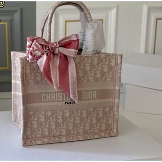 Christian Dior - 全体刺繍　ディオール*　スモール　ブックトートバッグ