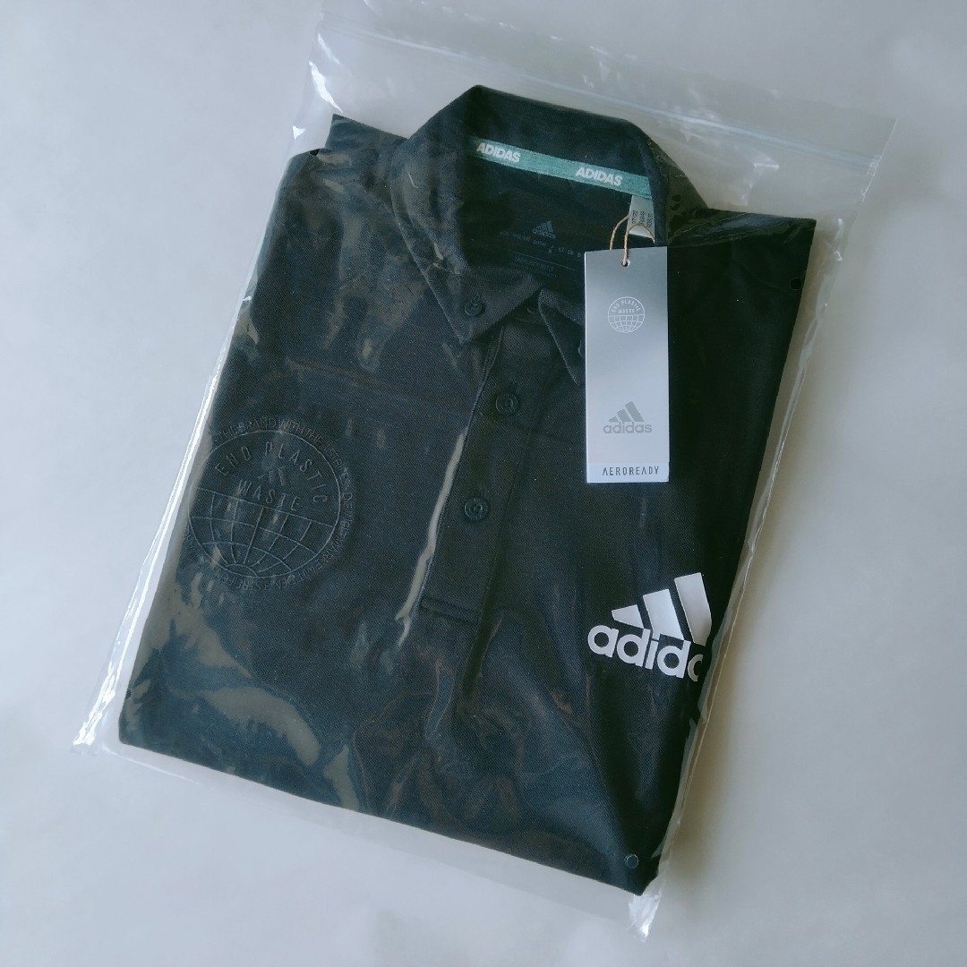 adidas(アディダス)の新品 黒 XL アディダス ゴルフ 長袖 ポロシャツ メンズ ゴルフウェア スポーツ/アウトドアのゴルフ(ウエア)の商品写真