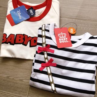 ベビードール(BABYDOLL)の新品 BABYDOLL☆ミッキー Tシャツとフェイクポシェット ロンT (Tシャツ/カットソー)