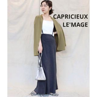 カプリシューレマージュ(CAPRICIEUX LE'MAGE)の【美品】CAPRICIEUX LE'MAGEピーチサテンマーメイドスカート(ロングスカート)