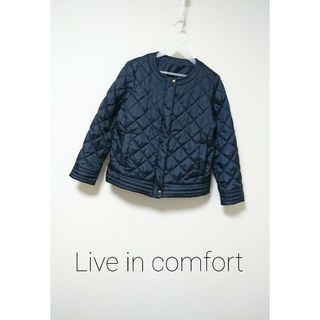 リブインコンフォート(Live in comforrt（FELISSIMO）)のLive in comfort ノーカラー キルティングジャケット ダウン(ダウンジャケット)