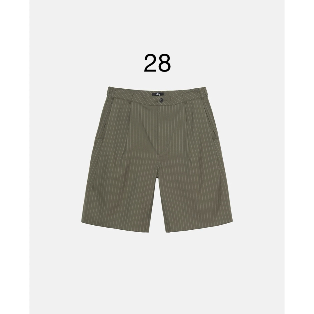 STUSSY(ステューシー)のSTUSSY VOLUME PLEATED SHORT STRIPE 28 メンズのパンツ(ショートパンツ)の商品写真