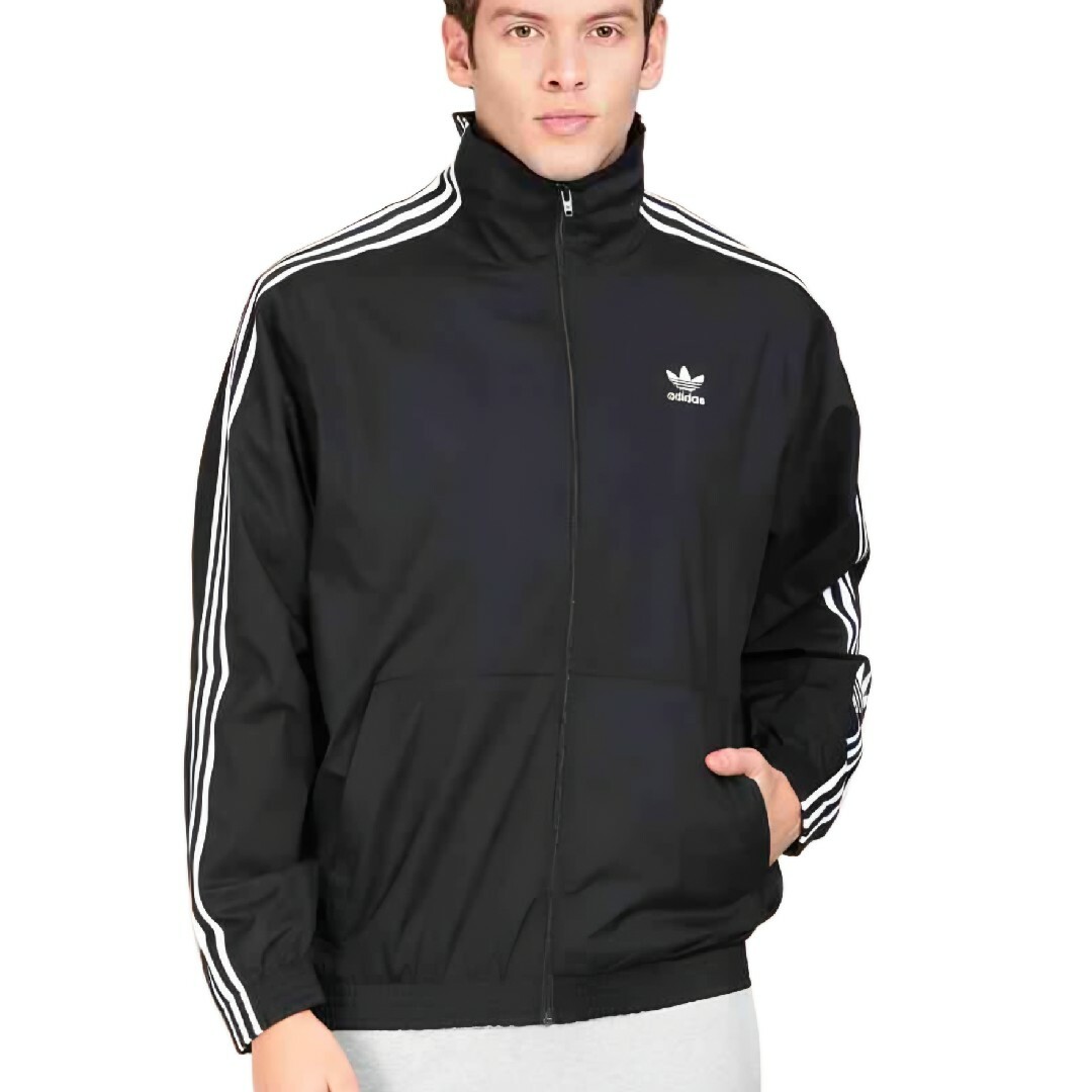 adidas★トラックジャケット★ナイロンジャケット★黒★3XL★男女兼用 adidas★トラックジャケット★ナイロンジャケット★黒★3XL★男女兼用