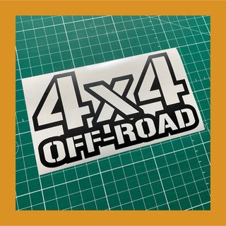 4×4OFF-ROADカッティングステッカー カラー変更可能 四駆 オフロード(車外アクセサリ)