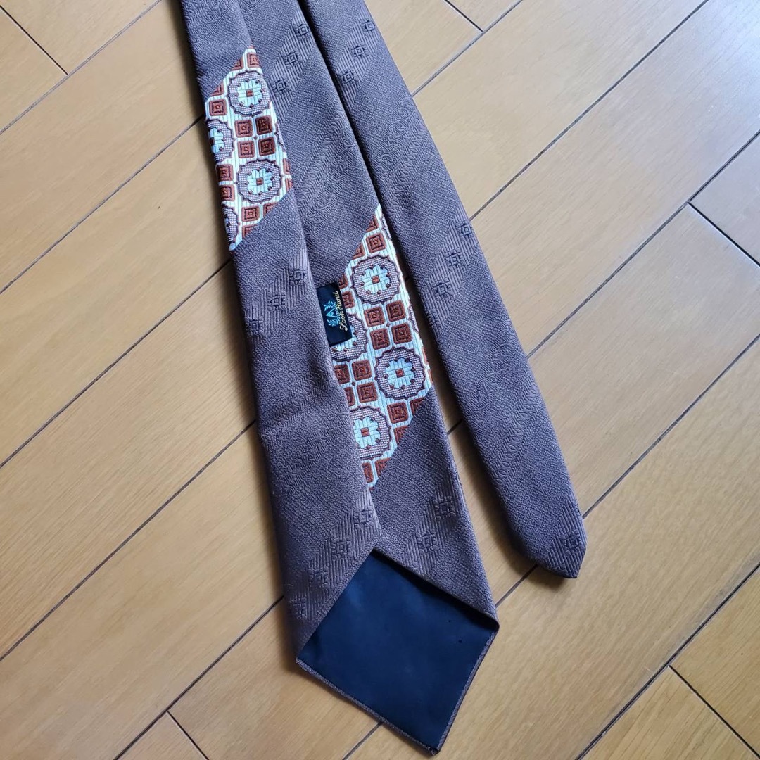 メンズ ネクタイ 2本セット 茶色 紺 メンズのファッション小物(ネクタイ)の商品写真