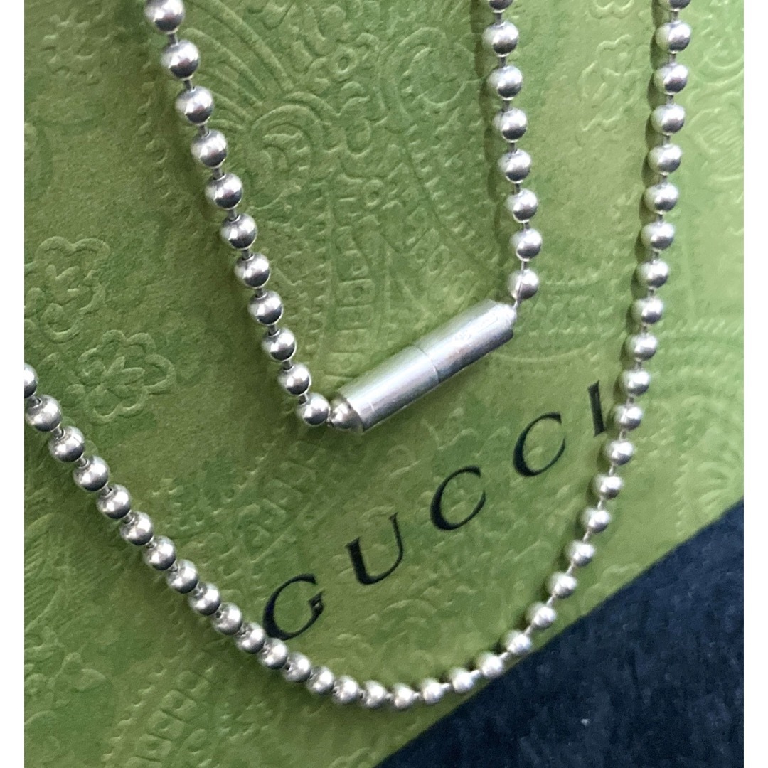 Gucci(グッチ)のグッチ ボールチェーンネックレス シルバー925 ドッグタグチェーン(B/60) レディースのアクセサリー(ネックレス)の商品写真